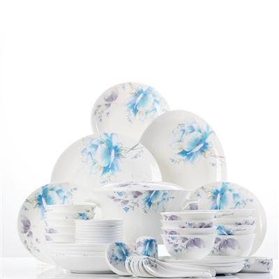 肏逼精品48头聆听花开骨瓷礼品餐具套装
